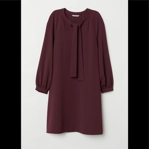 H&M Burgundy Dress with ties
